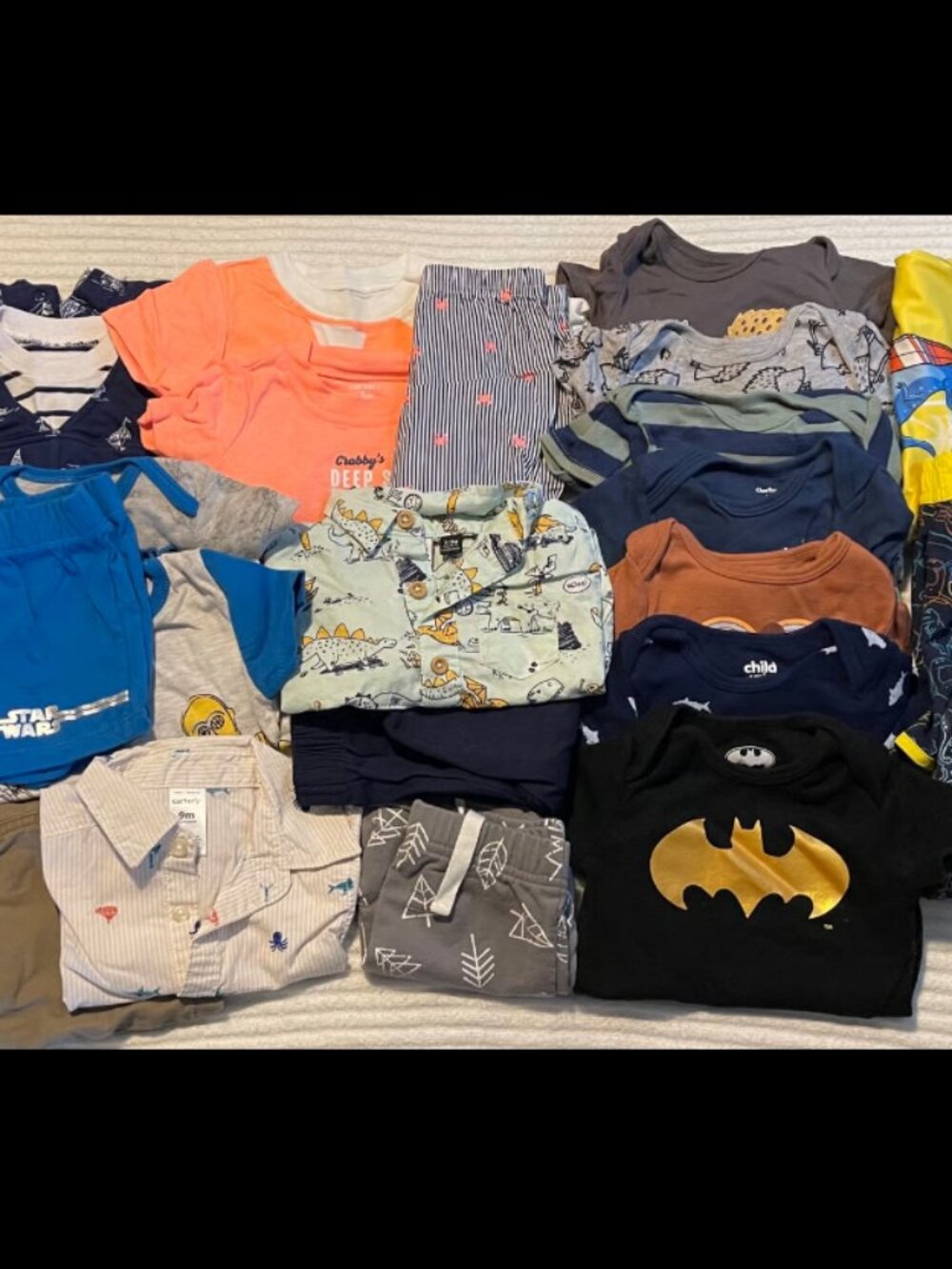 6–9M Baby Boy Summer Clothing Bundle • 23 Pieces • Outfits, Bodysuits & Swimwear